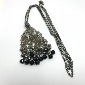 36" Rolo Chain Necklace with 4" Beaded Tassel